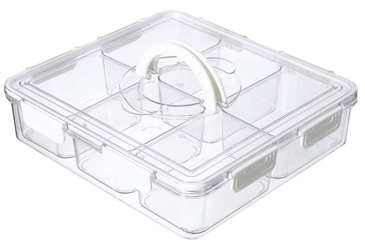 #Rectangular design clear storage box