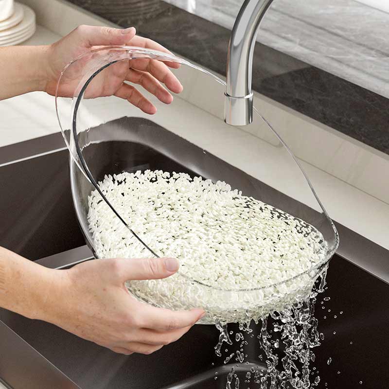 PET rice washing drain basket