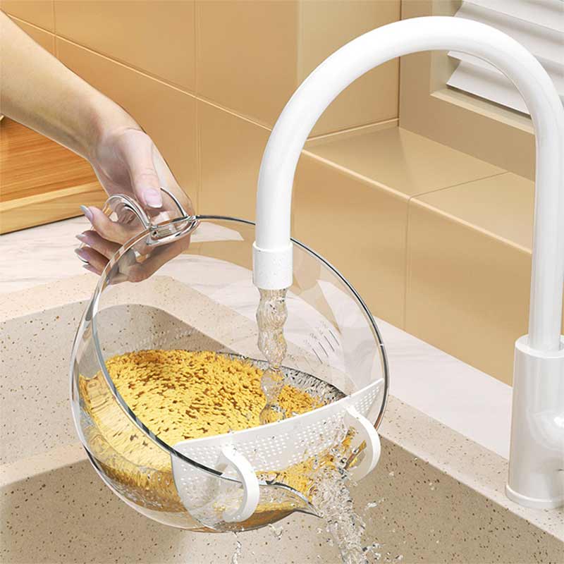 Kitchen rice washing drain basket colander