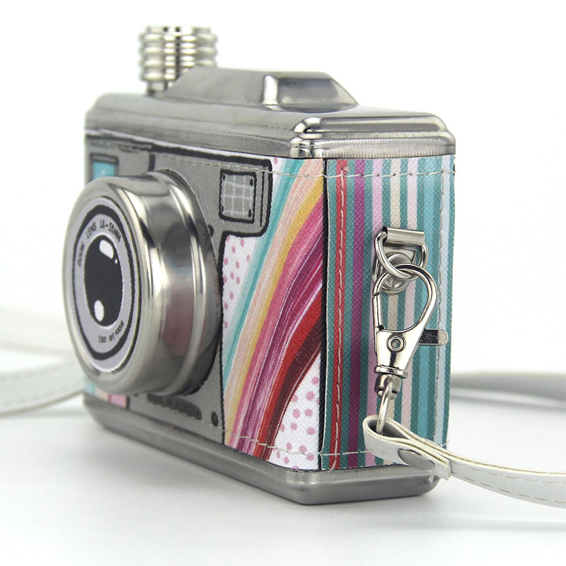 #Custom Logo PInk Hip Flask Bottle